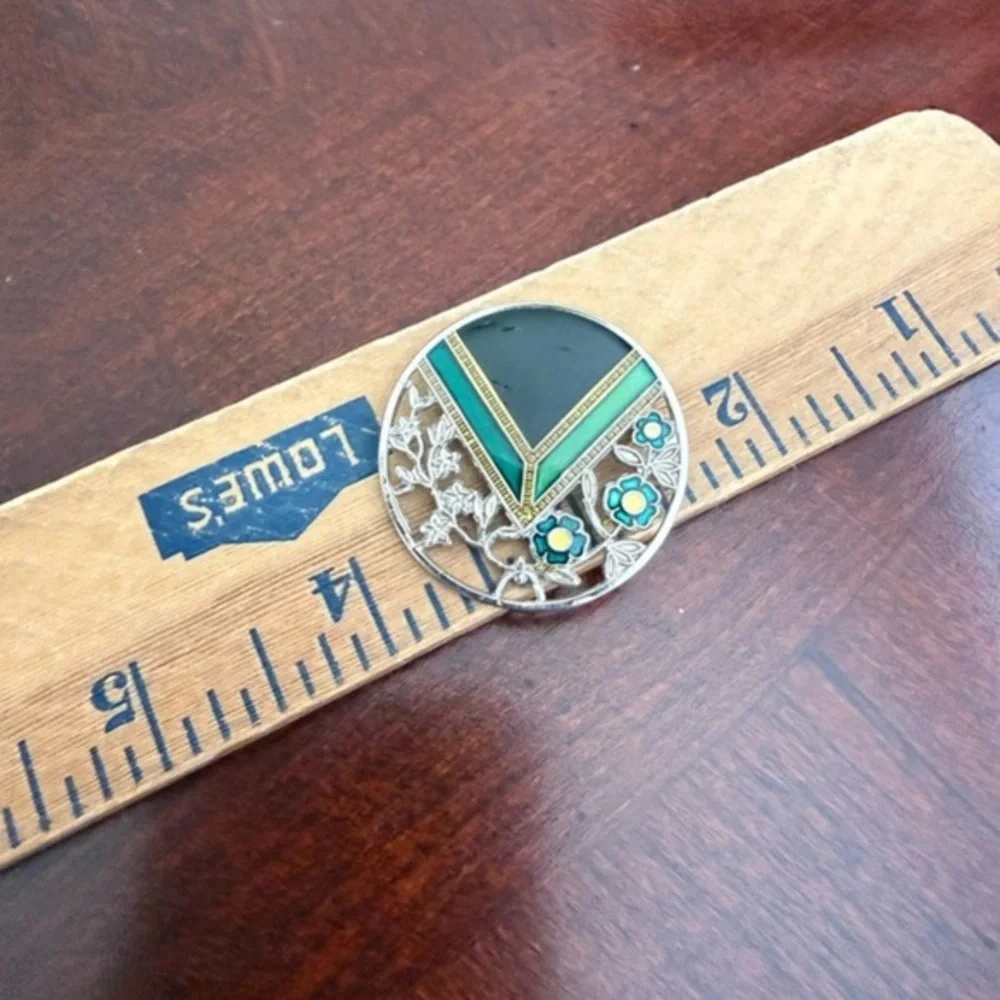 Vintage Enamel Brooch
